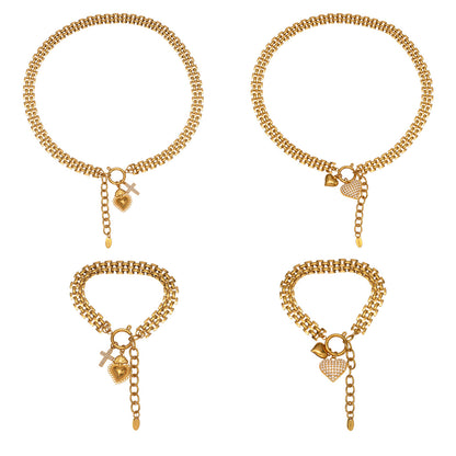 A necklace bracelet jewelry