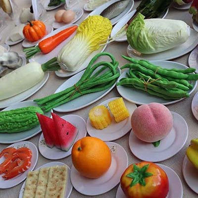 Simulated food model Residents' dietary balance Pyramid model Exchange props Plastic Reasonable nutrition textbook