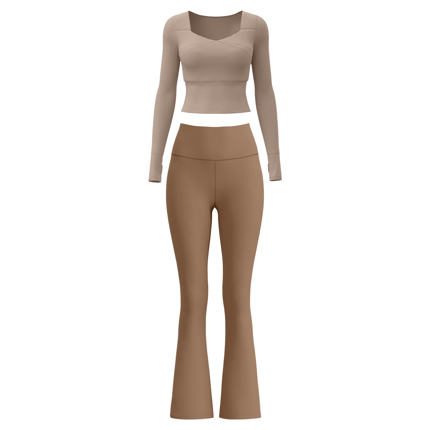 A High elastic, slim and thin yoga suit, nude suit, high waist running sports fitness suit