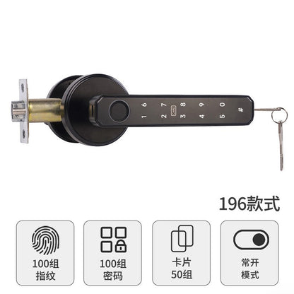 A Indoor Wooden Door Graffiti Fingerprint Lock One Grip Open Home Electronic Lock Spherical Smart Lock Combination Lock