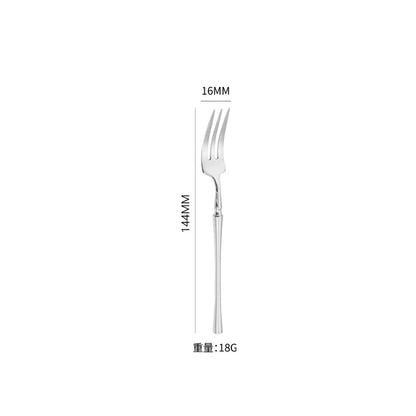 A stainless steel cutlery