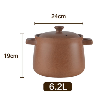 A terracotta casserole soup