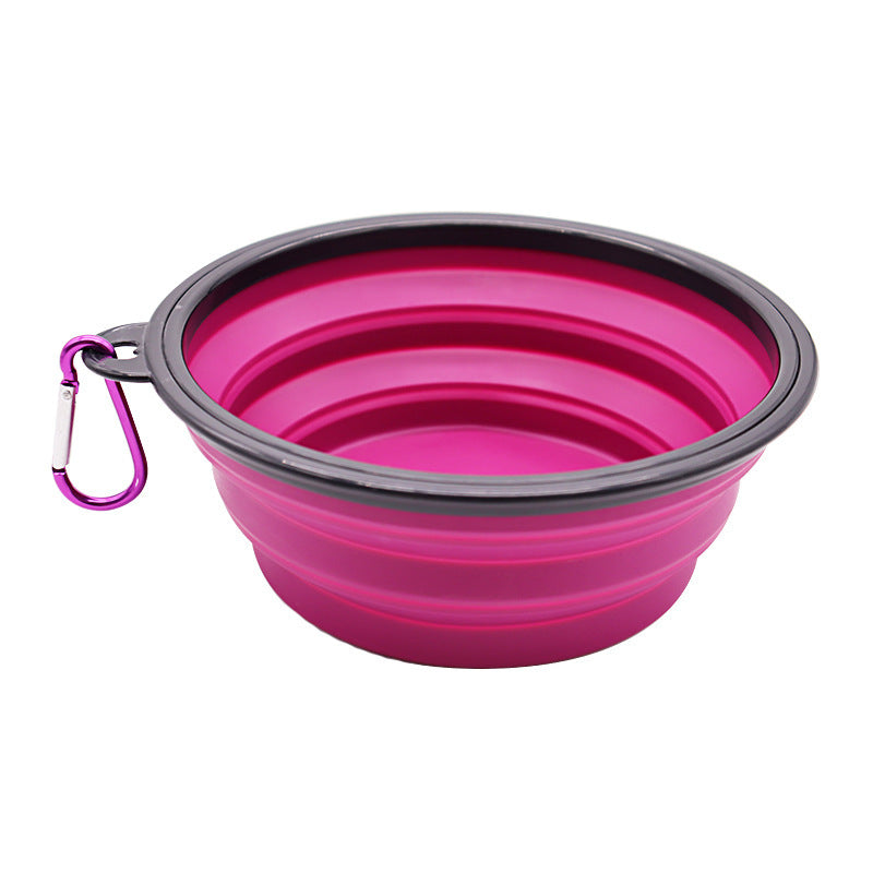 A portable pet folding bowl