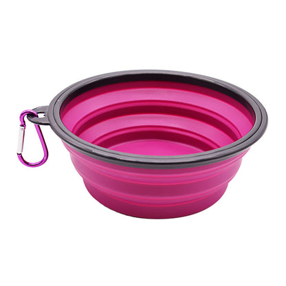 A portable pet folding bowl