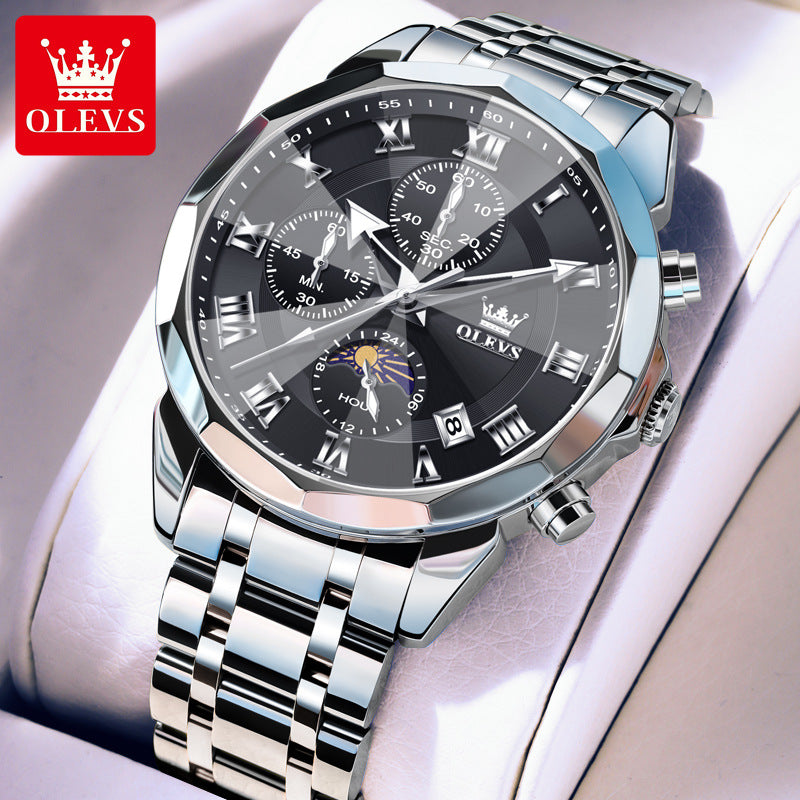 Custom watch design A Solid Steel Belt Butterfly Buckle Watch Watch