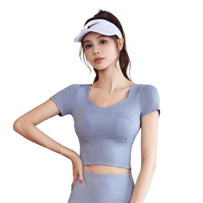 A Yoga suit Naked high elastic yoga suit Slim fit sports thin outdoor fitness suit women