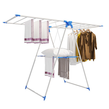 A drying rack floor-to-ceiling bedroom balcony baby home quilt drying removable storage stainless steel folding drying rack