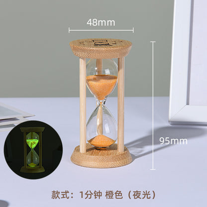 A hourglass ornament