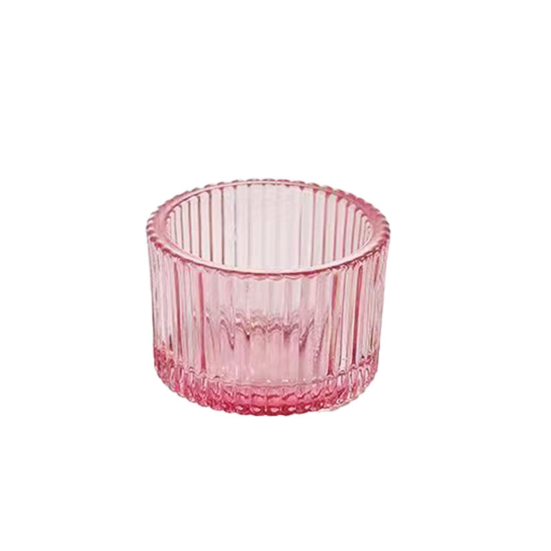 A Transparent glass candle cup Hot-selling candle holder cup Popular candle cup Empty glass aromatherapy cup