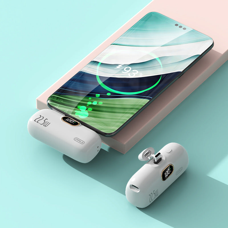 A mini portable small capsule power bank tail plug outdoor mobile phone emergency mobile power supply