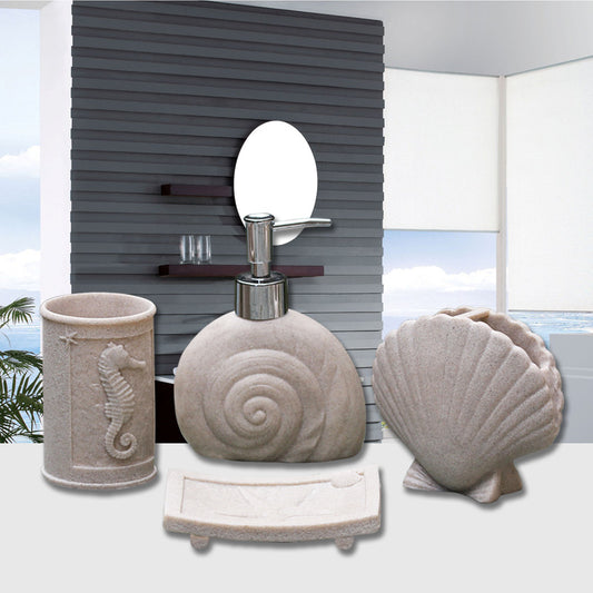 A bathroom wash set