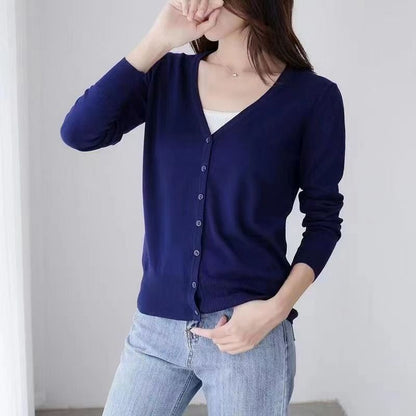 A knitted cardigan jacket