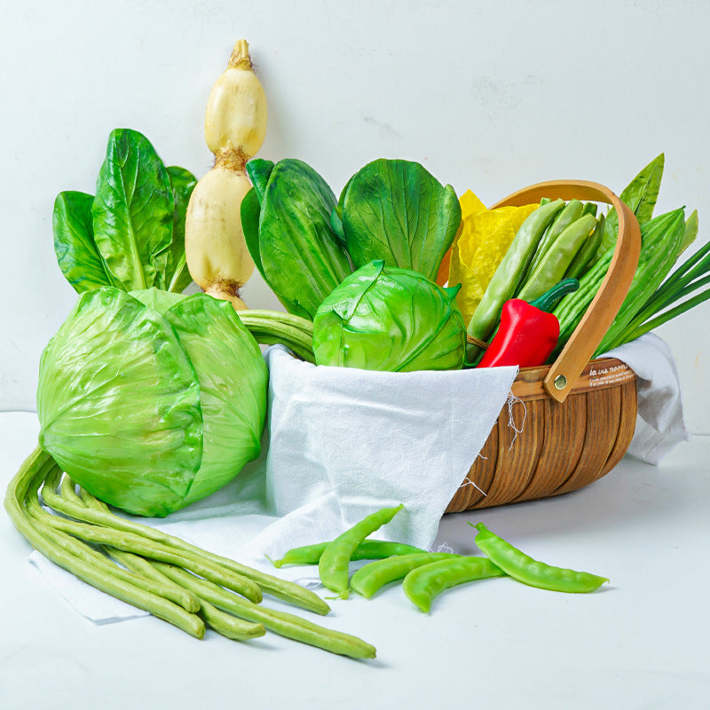 A simulated vegetable early education props studio shooting props window ornaments fake cabbage radish fake vegetables