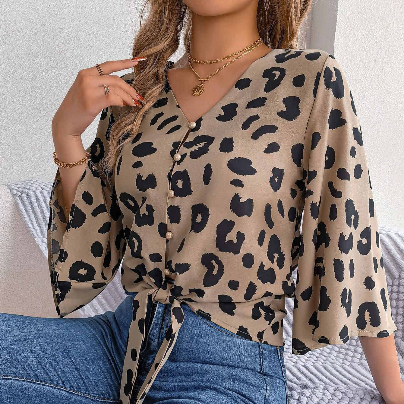 A women's spring and summer top