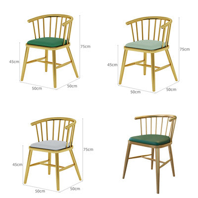 A metal leather seat chair