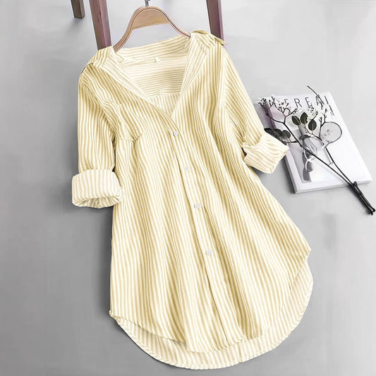 A striped long-sleeved shirt