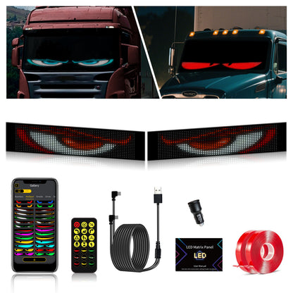 LED car soft screen usb car flexible advertising screen APP bluetooth window glass devil's eye display