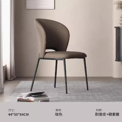 A metal leather chair