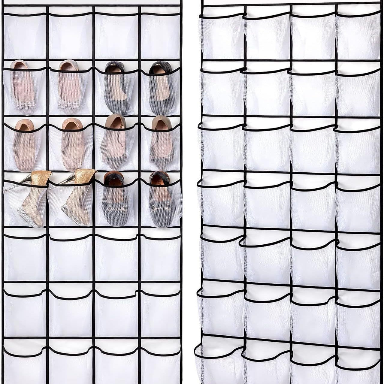 A Multifunctional door shoe storage hanging bag Household wall-mounted sundries Storage pocket Storage bag Hanging shoes