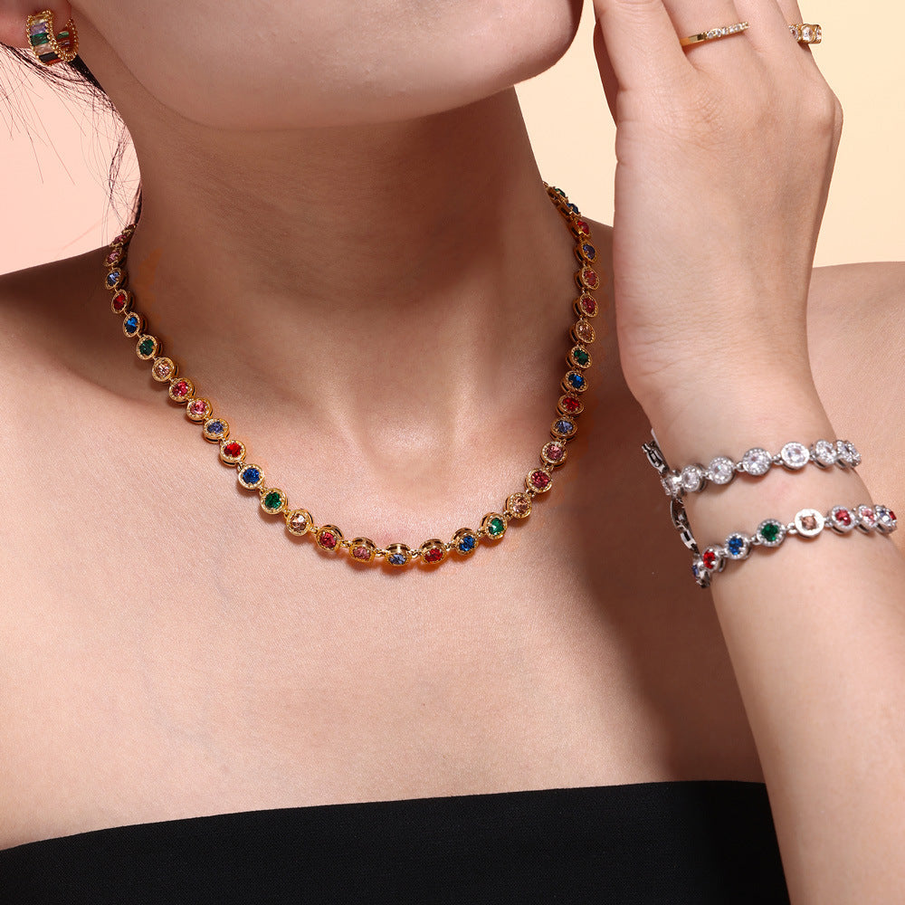 A necklace bracelet jewelry
