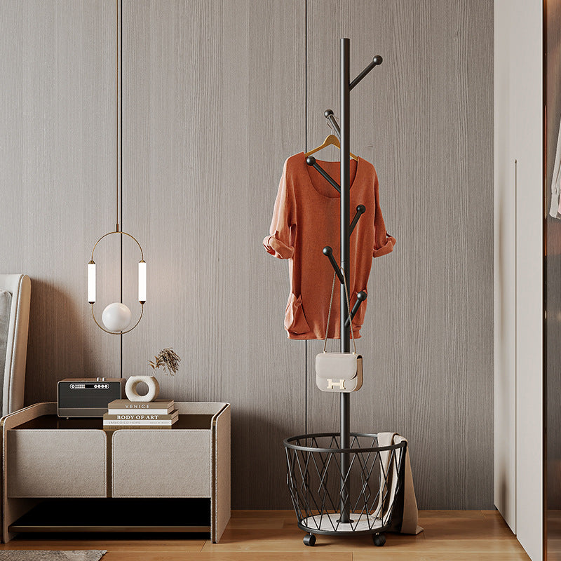 A hanger floor bedroom modern light luxury coat rack Internet celebrity hanger Nordic rack with wheel mobile shelf