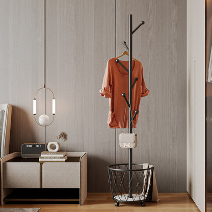 A hanger floor bedroom modern light luxury coat rack Internet celebrity hanger Nordic rack with wheel mobile shelf