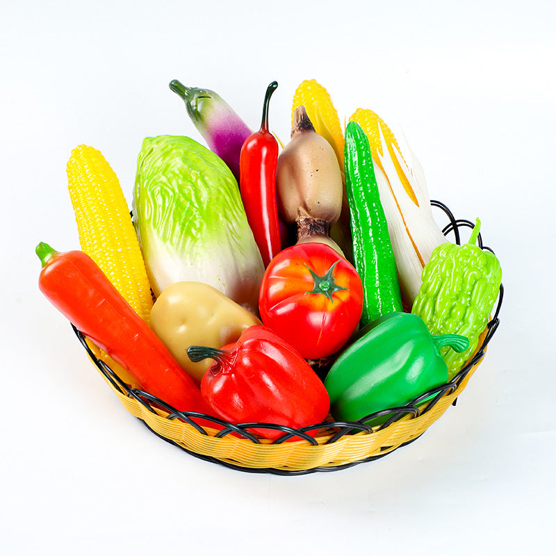 A simulated plastic vegetable spot wholesale props children's teaching aids plastic fake fruit eggplant potato carrot model