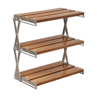 A tabletop shelf