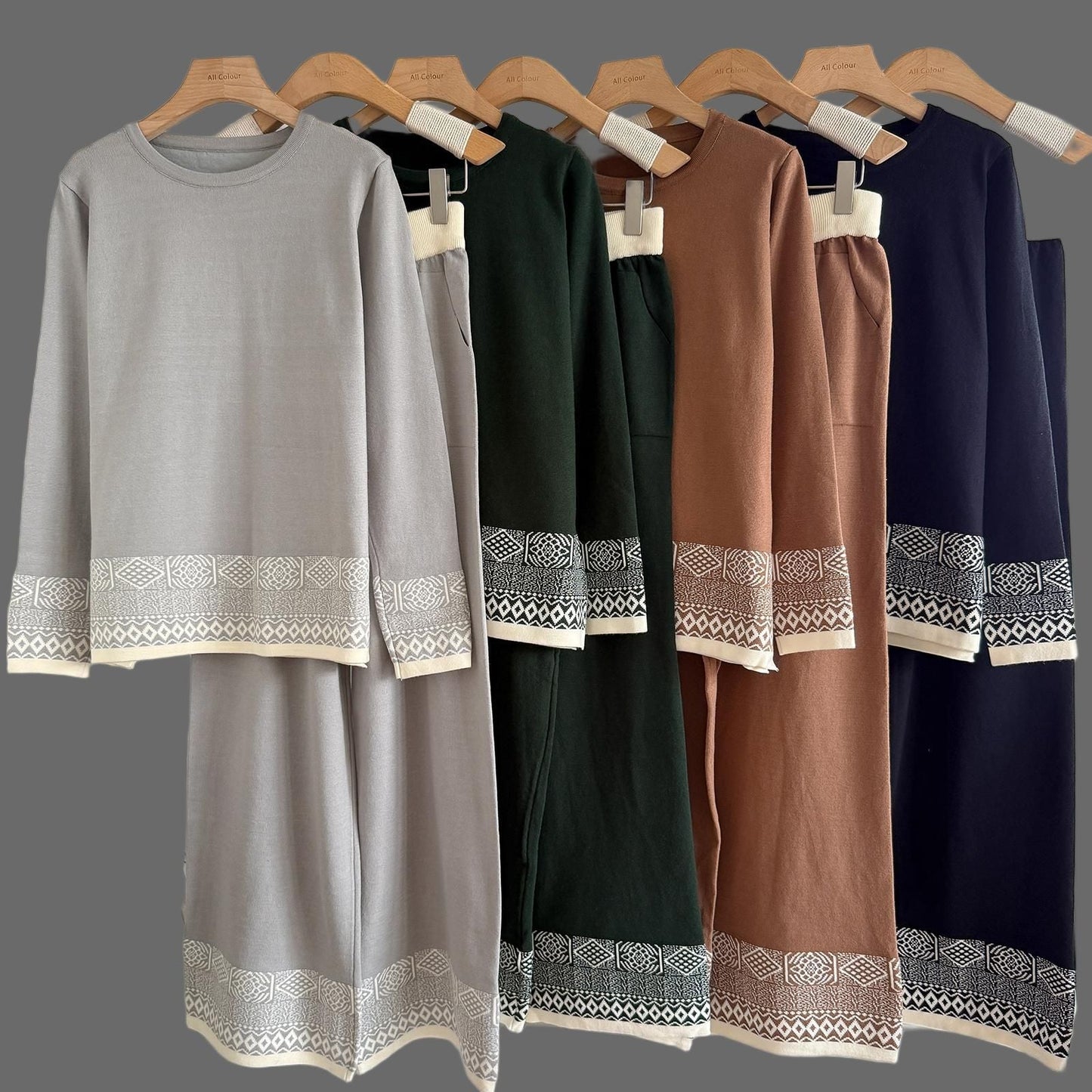 A knitted two-piece set