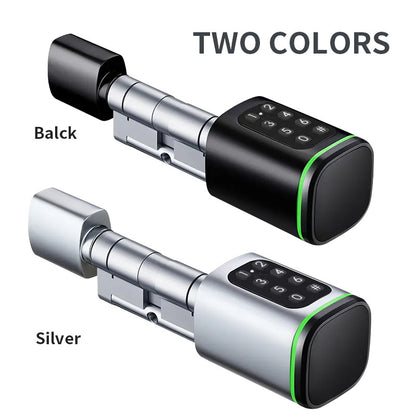High-end household entrance door aluminum alloy smart lock cylinder lock graffiti pass password fingerprint swipe card smart lock