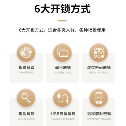 A Indoor wooden door TUYA Bluetooth password smart lock Electronic lock Handle password lock One grip to open the handle lock