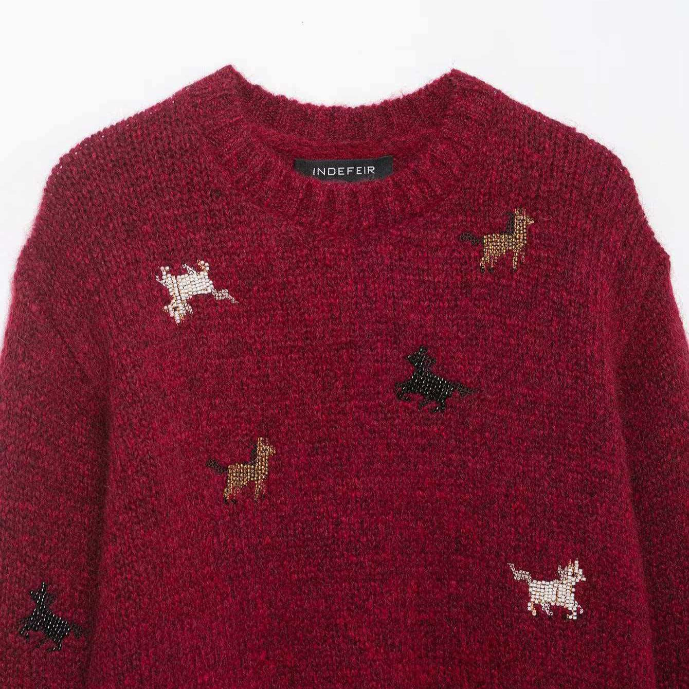 A turtleneck knit