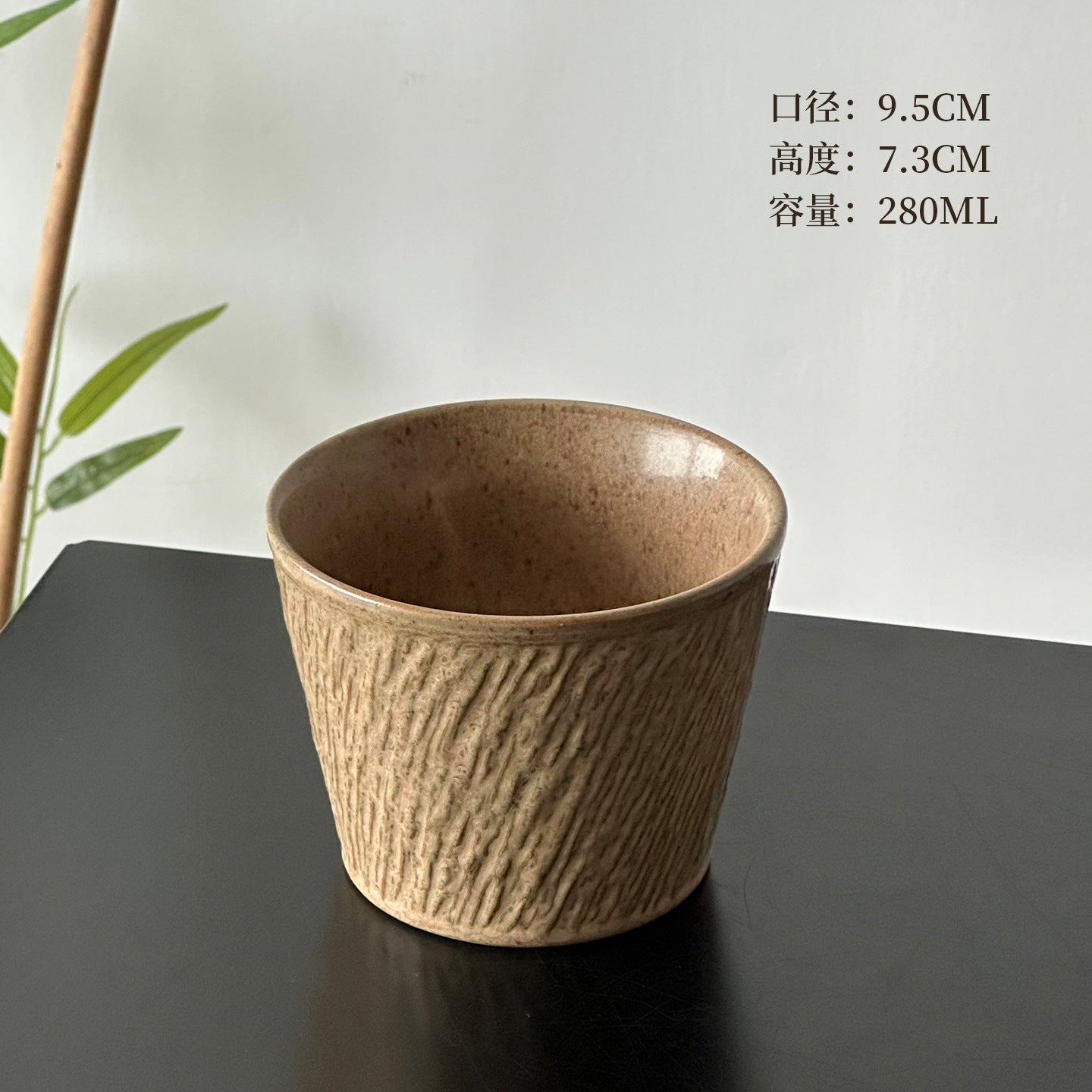 Japanese minimalist ceramic coffee cup hand cup pig mouth cup retro exquisite premium latte cup master cup Aobai cup