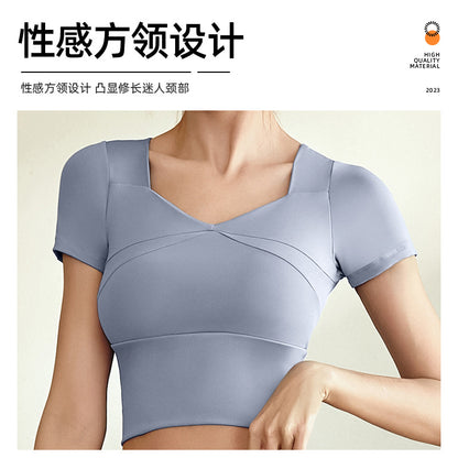 A Yoga suit Naked high elastic yoga suit Slim fit sports thin outdoor fitness suit women