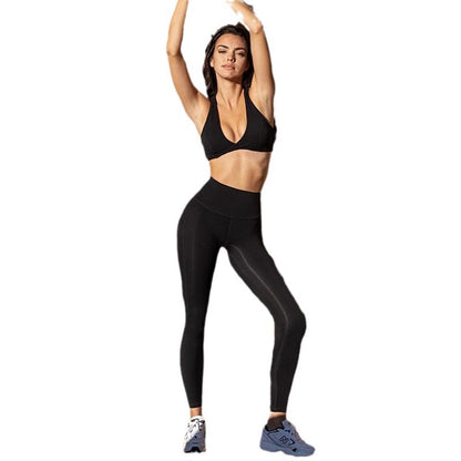 A summer beauty back tight gathering bra breathable high elastic fitness belt chest pad yoga sports underwear women
