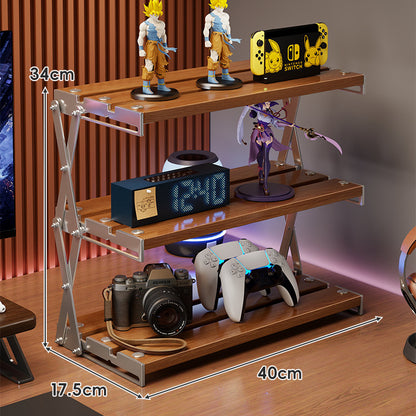 A tabletop shelf