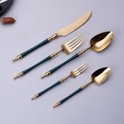 A stainless steel cutlery