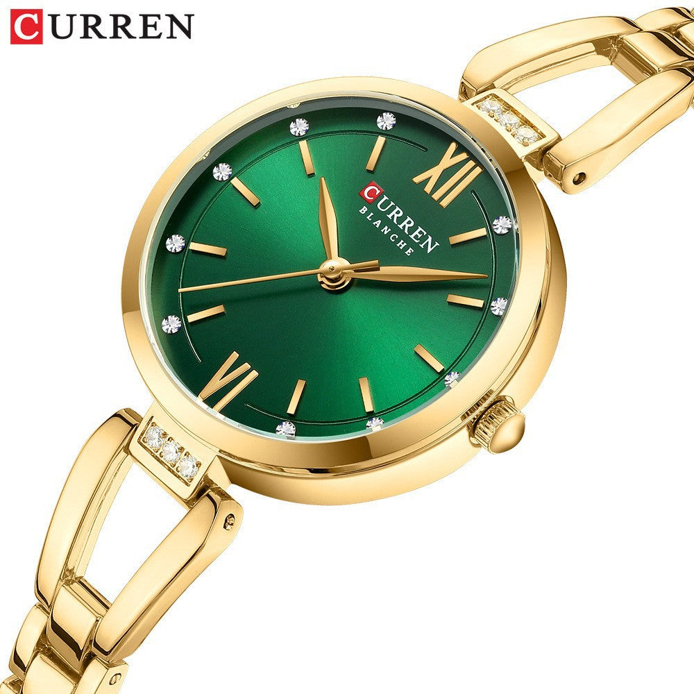 A 9092 Women's Watch Steel Bracelet with Watch Simple Ladies Quartz Bracelet Watch