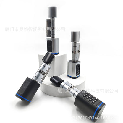 A 70mm smart lock cylinder combination lock fingerprint lock smart lock apartment lock wooden door lock graffiti APP