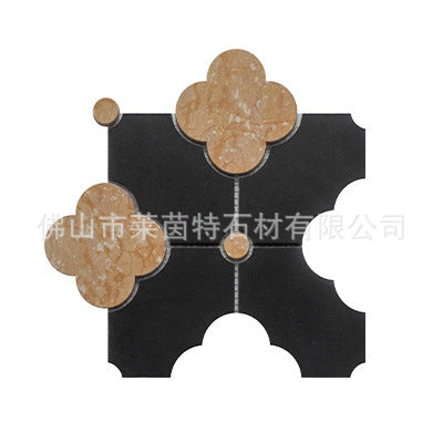 A marble mosaic wall tile