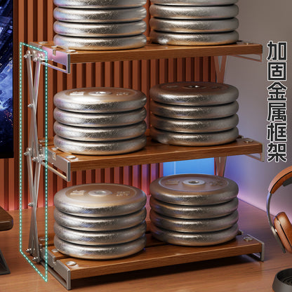 A tabletop shelf