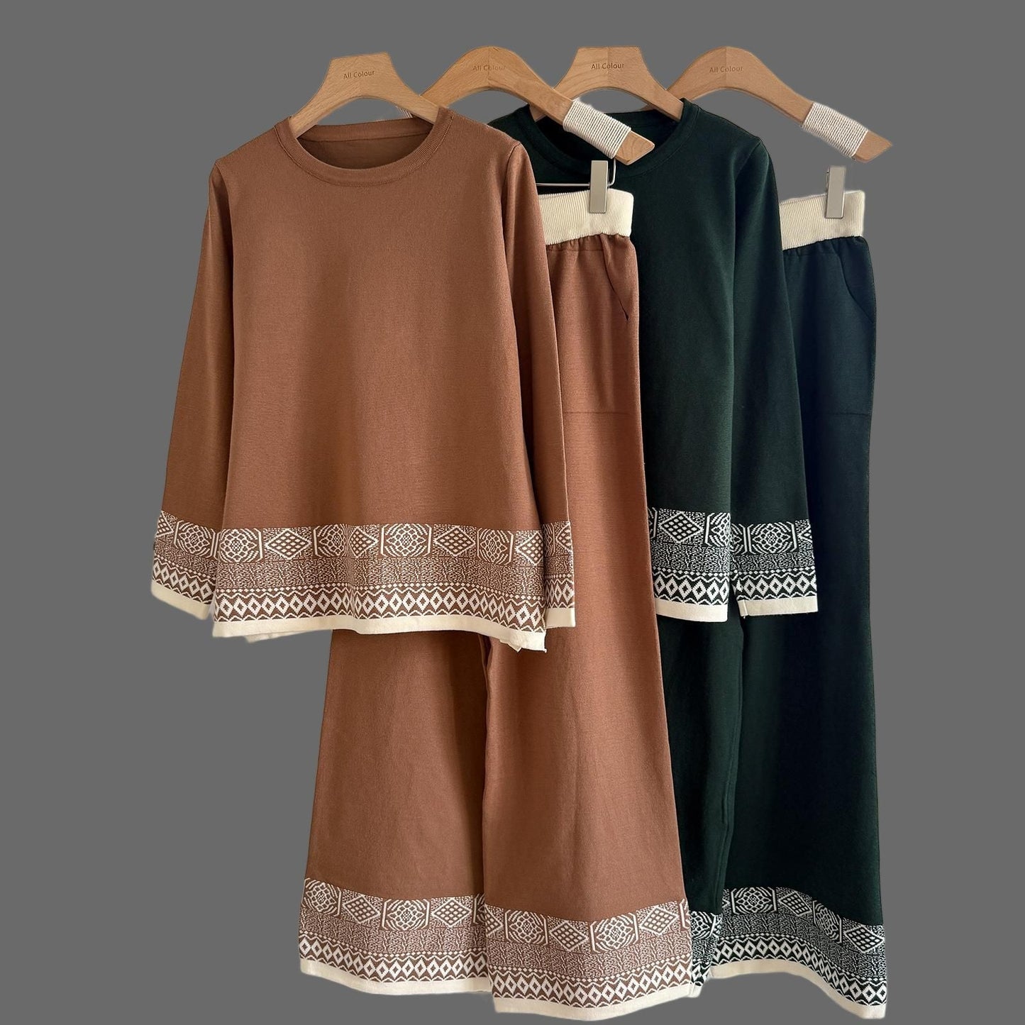 A knitted two-piece set