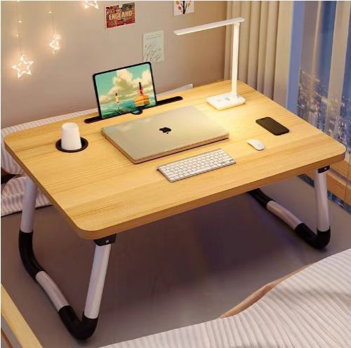 A: Removable bed table dormitory folding desk free computer desk office furniture