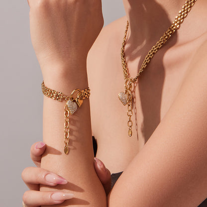 A necklace bracelet jewelry