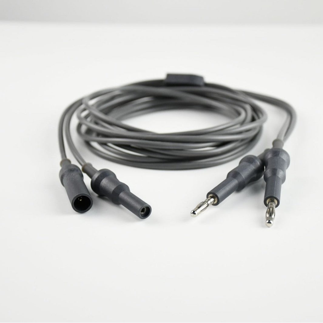 A Reusable bipolar coagulation clamp cable 4mm banana plug connection snake ESU-006C
