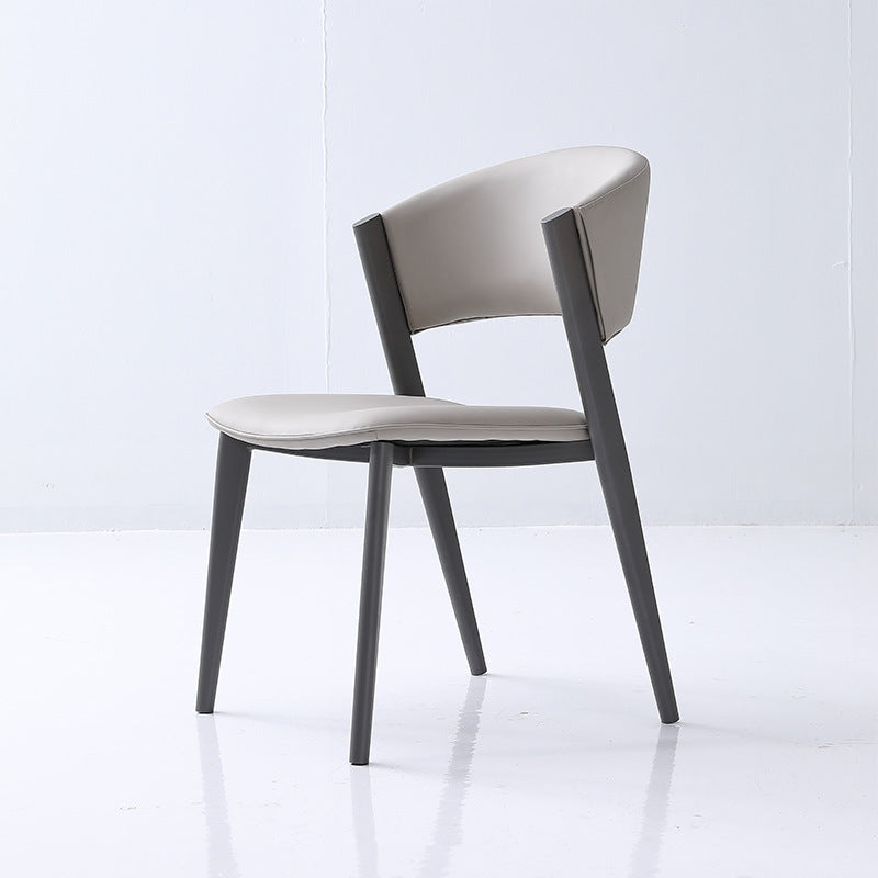 A leather metal seat