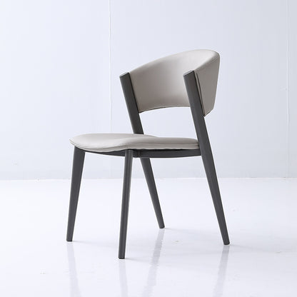 A leather metal seat