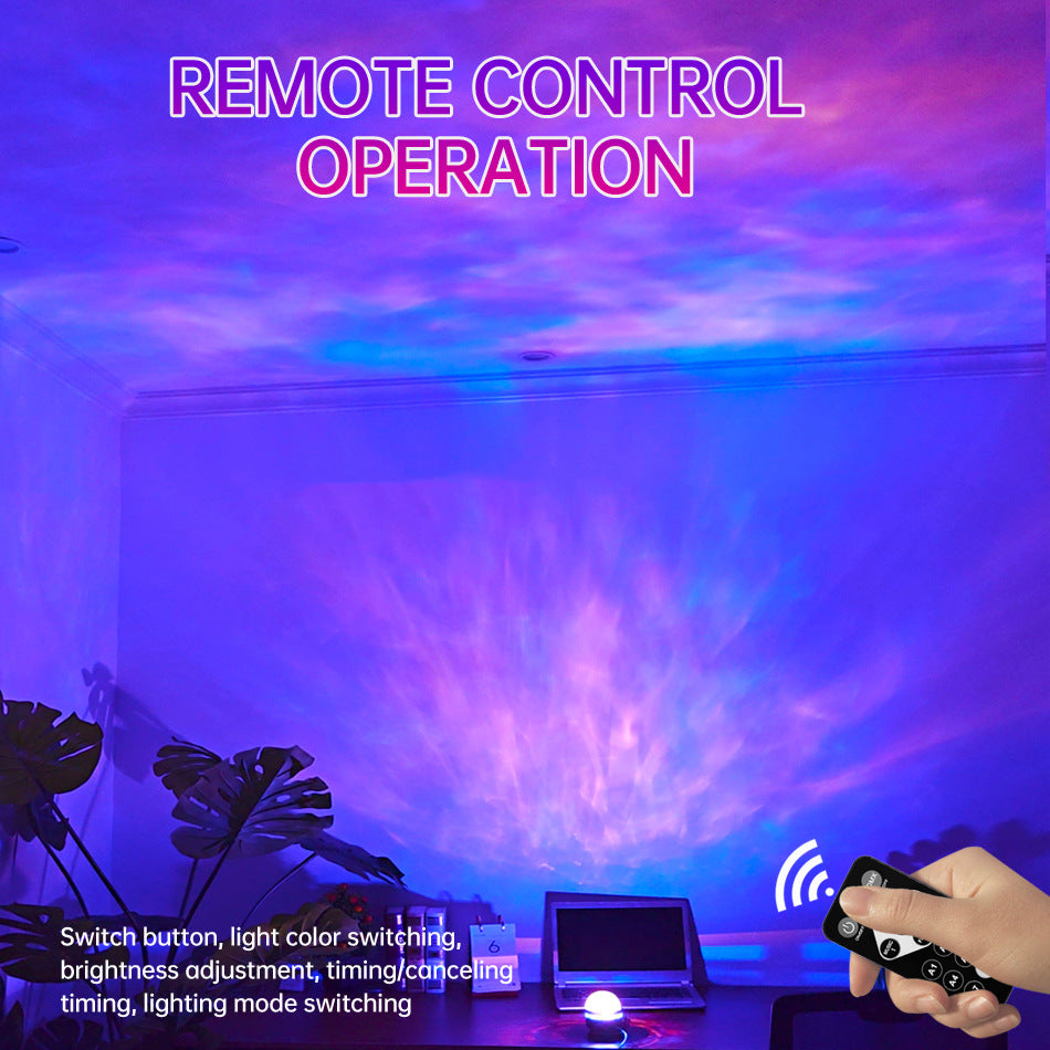 A Water Ripple Starry Sky USB Projection Light Ambient Light