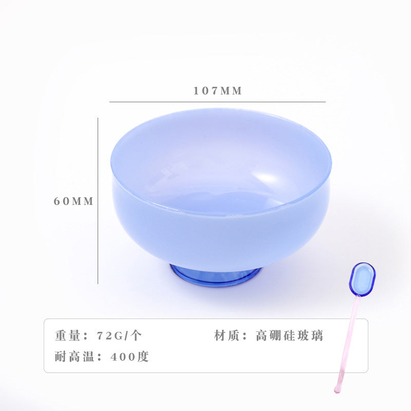 A glass bowl fruit salad bowl set