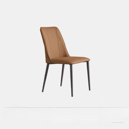 A metal leather chair seat